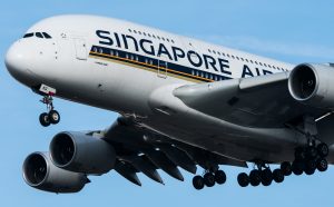 A Singapore Airlines Airbus A380.