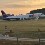 Damaged FedEx 757