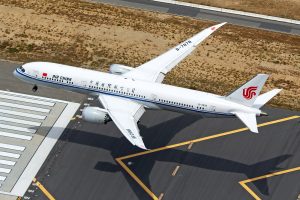 An Air China Boeing 787-9 in Los Angeles.