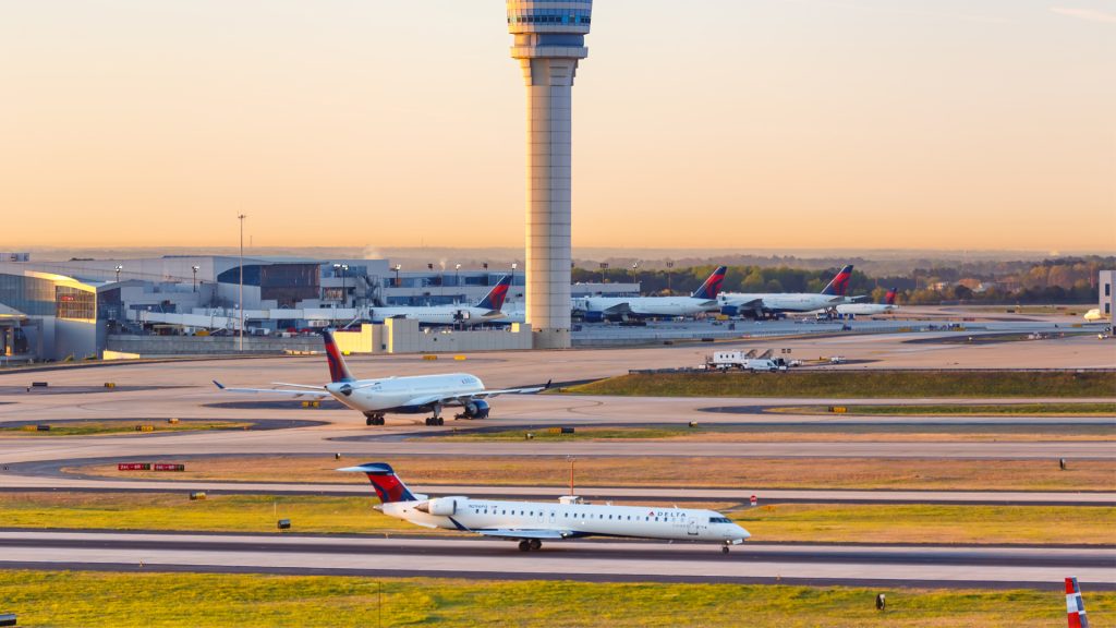 Delta aircraft in Atlanta