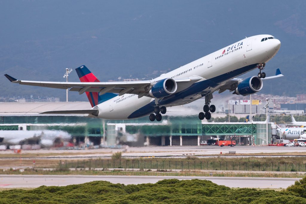 A Delta A330-300 aircraft.