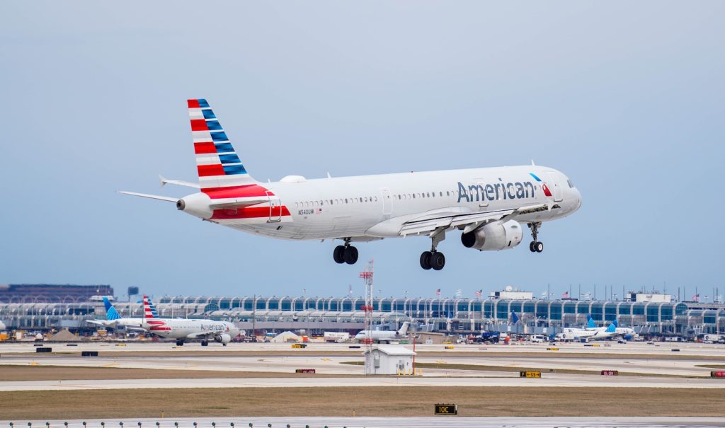 American A321 in Chicago