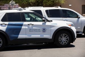 A U.S. Customs and Border Protection vehicle in Nogales, Arizona.