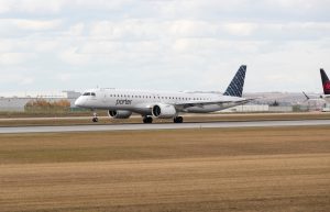 A Porter Embraer aircraft