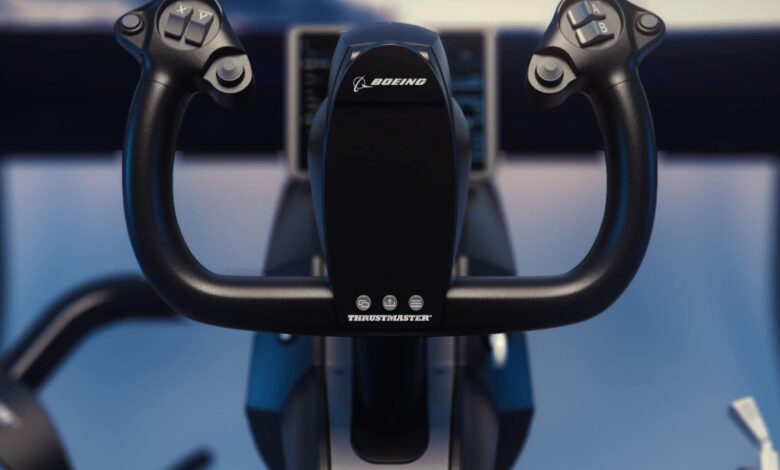 The Thrustmaster TCA Yoke Pack Boeing Edition is just one recommended tool for an airline pilot's flight simulation setup.