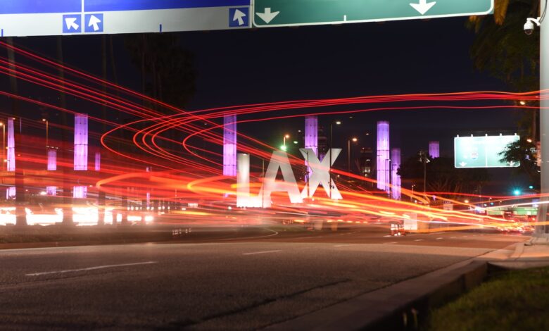 LAX entrance sign