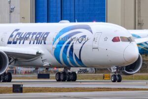 An EgyptAir Boeing 787-9 Dreamliner
