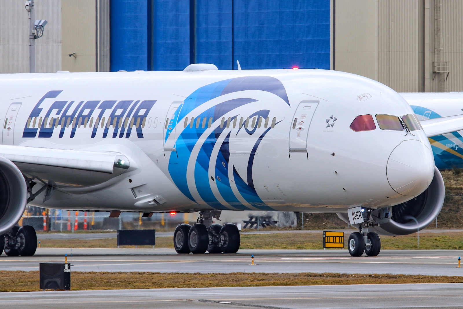 An EgyptAir Boeing 787-9 Dreamliner