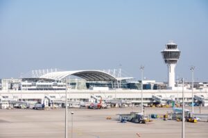 Munich Airport in Germany.