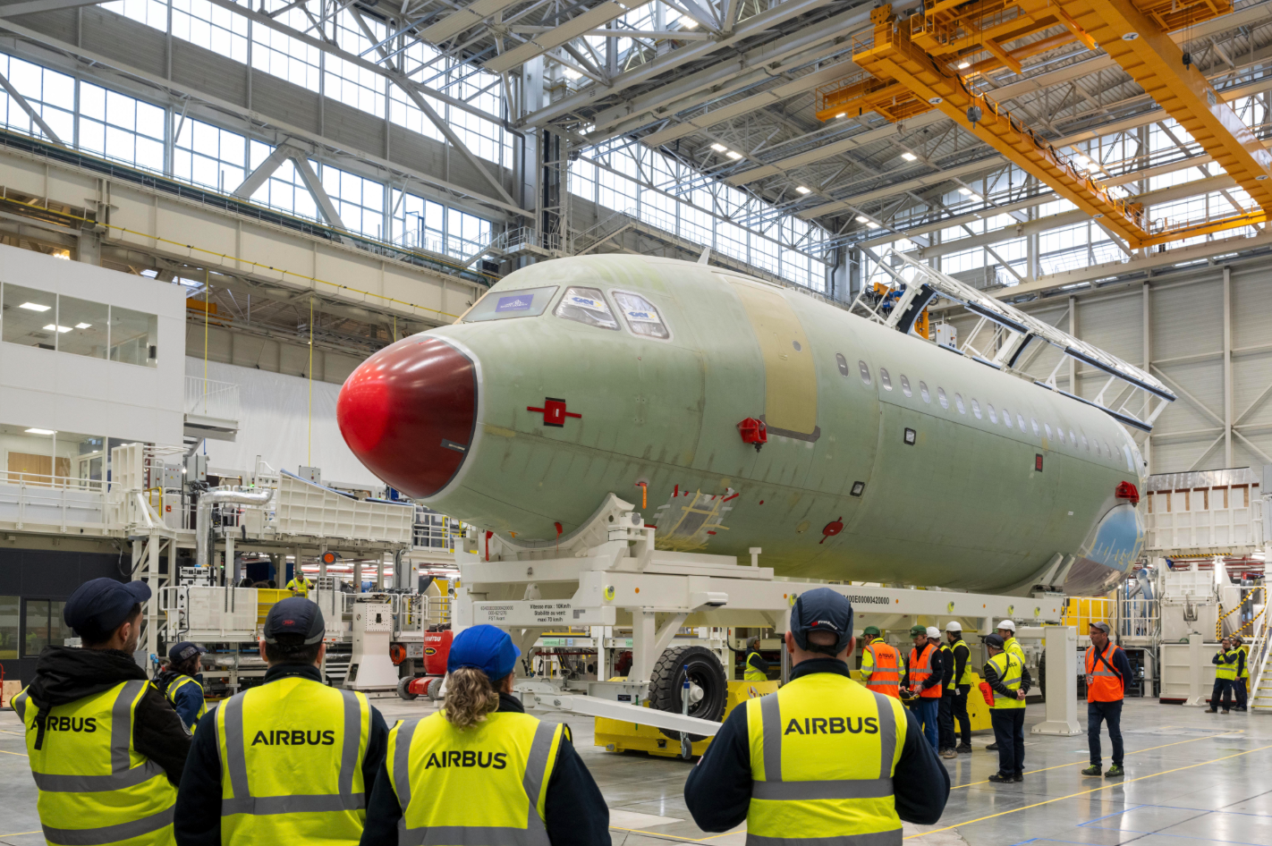 An A320 assembly facility in Toulouse, France.