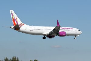 A Caribbean Airlines Boeing 737 MAX