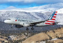 An American A319
