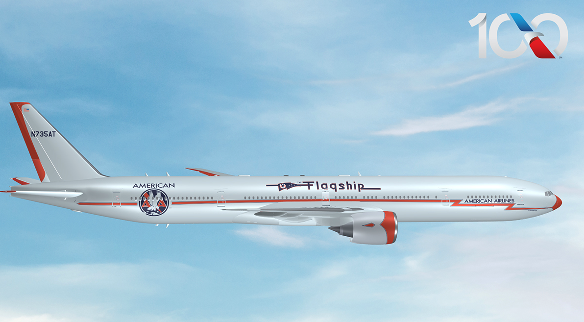 A rendering of American's "Flagship" livery. (Image: American Airlines)