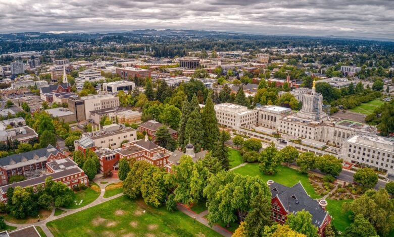The Oregon State Capitol in Salem.