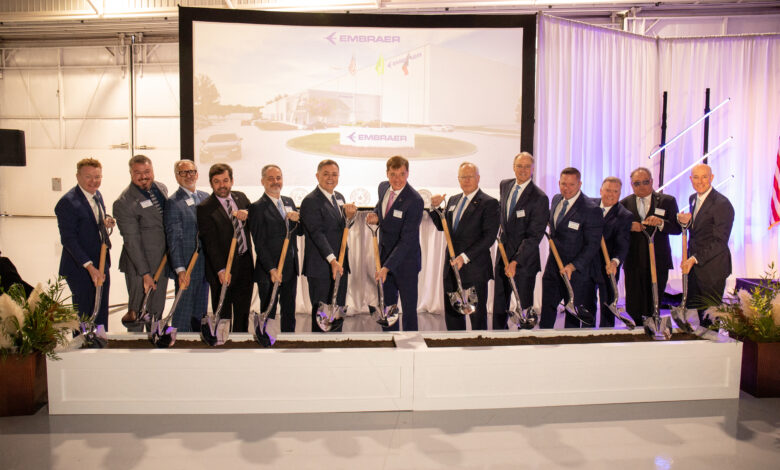 Embraer celebrates the groundbreaking of its new MRO facility in Fort Worth