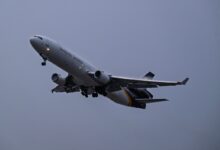 A UPS MD-11 aircraft
