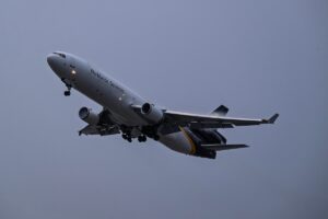 A UPS MD-11 aircraft