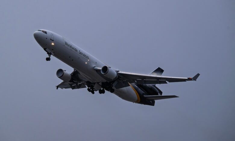 A UPS MD-11 aircraft