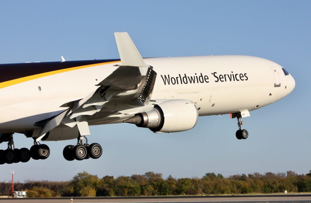 A UPS MD-11 aircraft