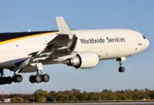 A UPS MD-11 aircraft