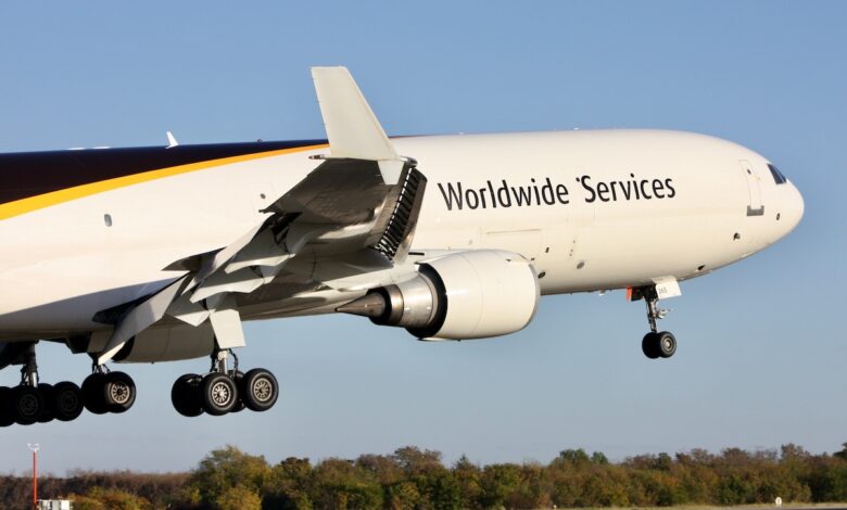 A UPS MD-11 aircraft