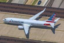 An American 737 at Dallas/Fort Worth