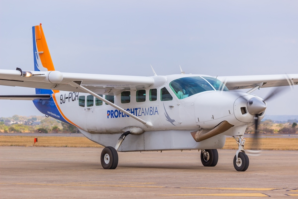 A Cessna Grand Caravan aircraft operated by Proflight Zambia