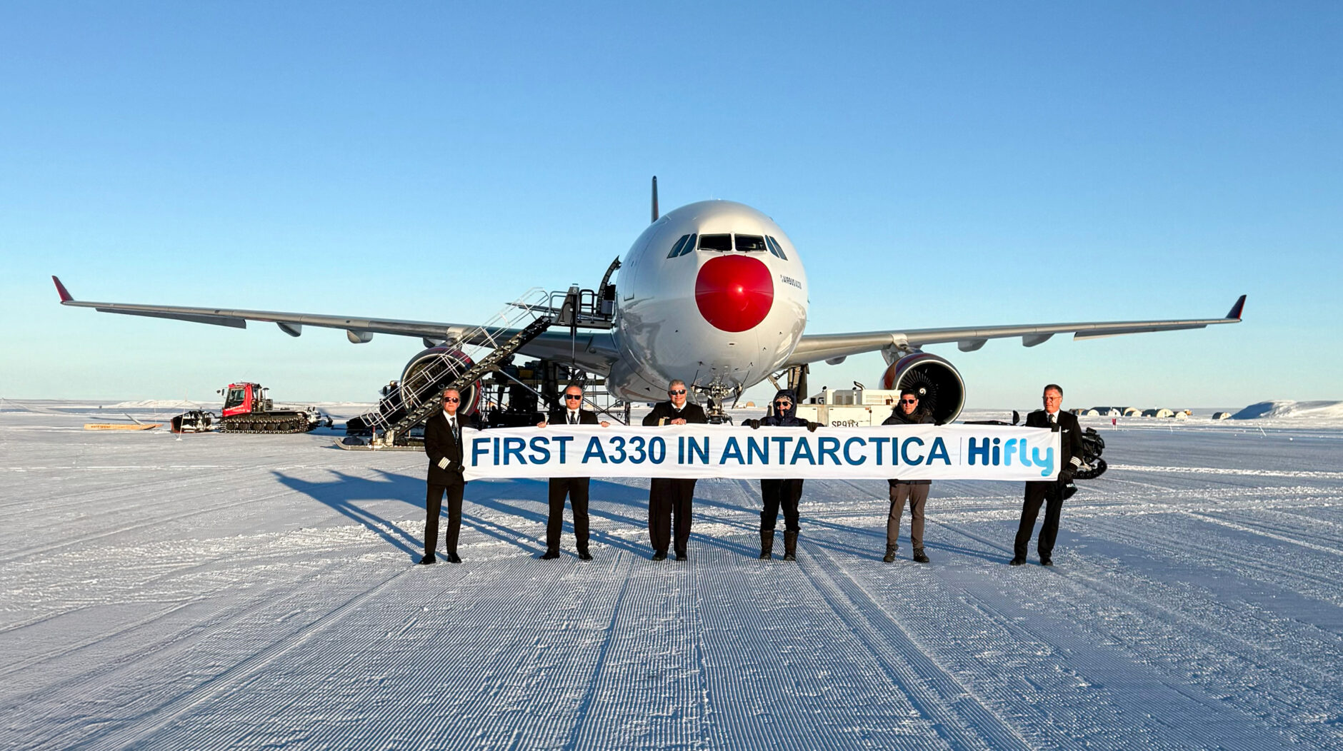 Hi Fly's A330 in Antarctica