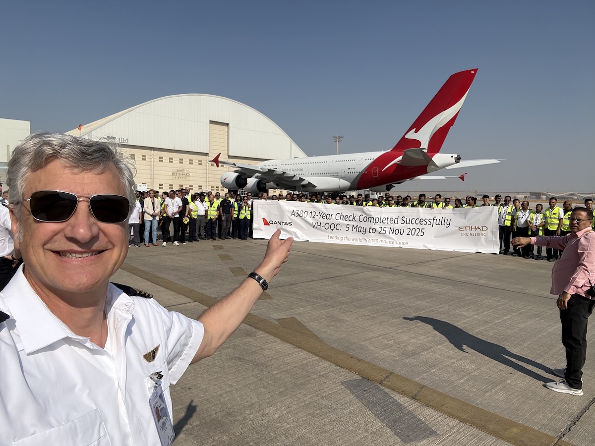 VH-OQC's 12 year check completion with Captain Dirk Dahmen