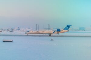 A United CRJ aircraft in Chicago