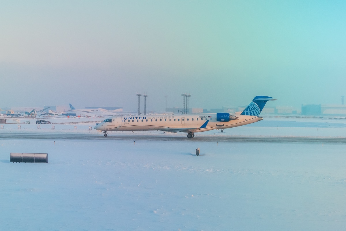 A United CRJ aircraft in Chicago