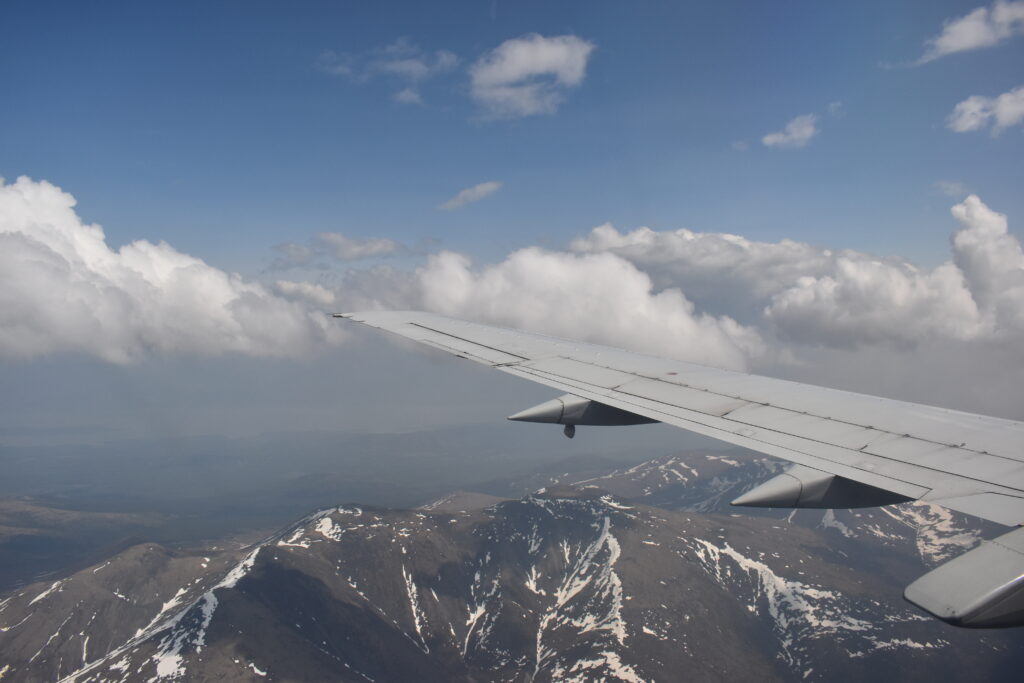 Mientras descendemos hacia Whitehorse, Yukon.