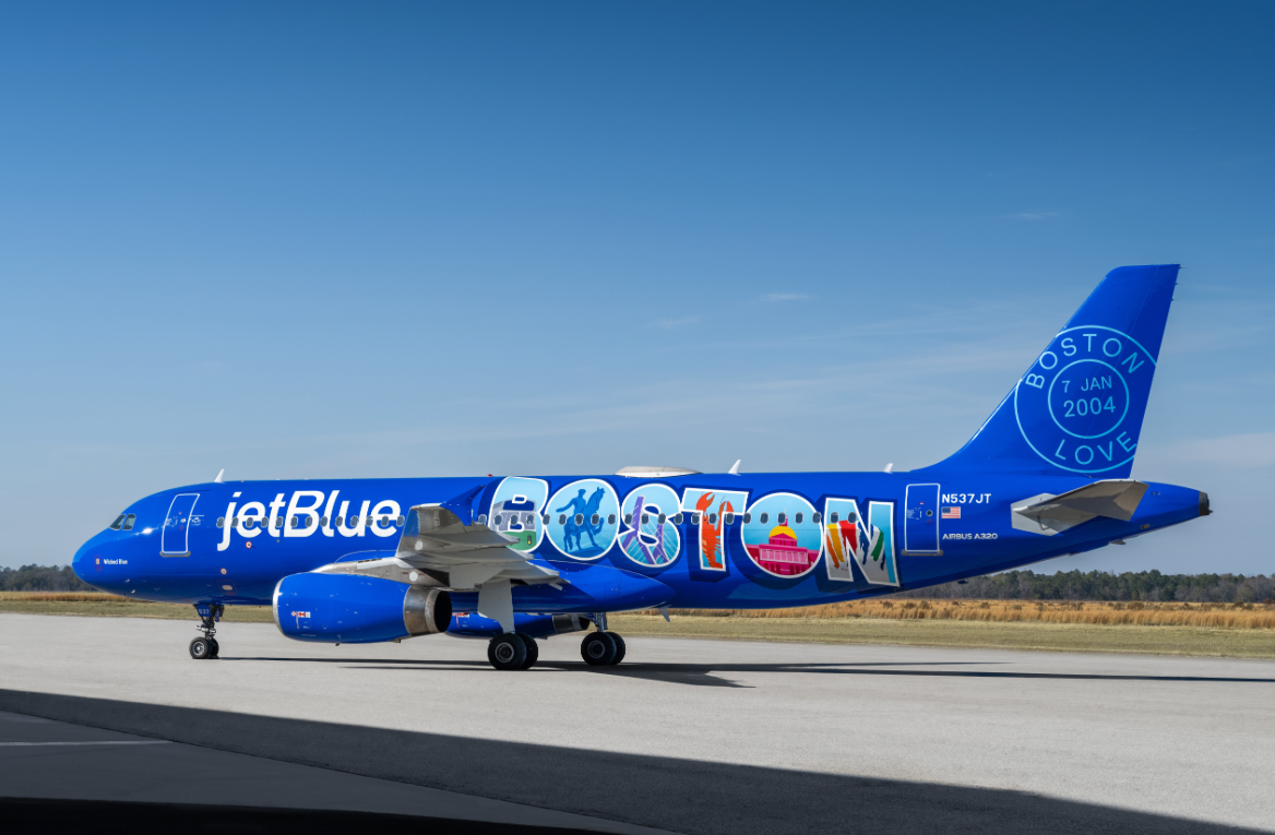 JetBlue's "Wicked Blue" livery.