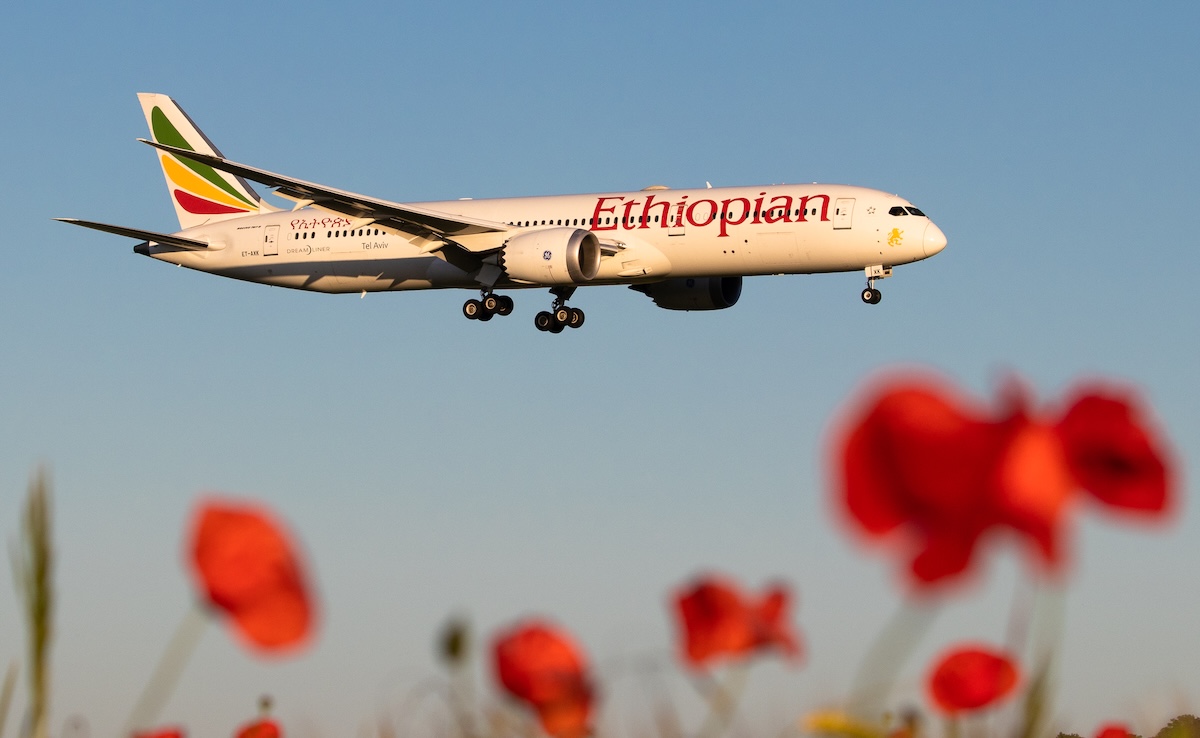 An Ethiopian Boeing 787-9 Dreamliner