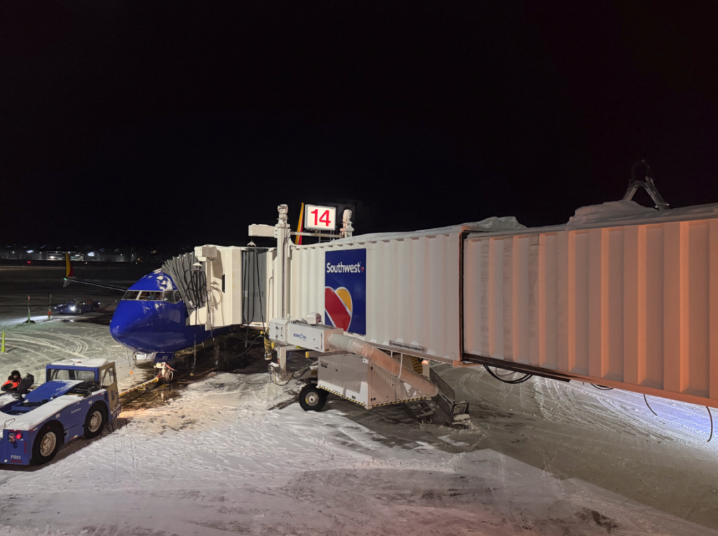 Southwest flight at Manchester-Boston Regional Airport