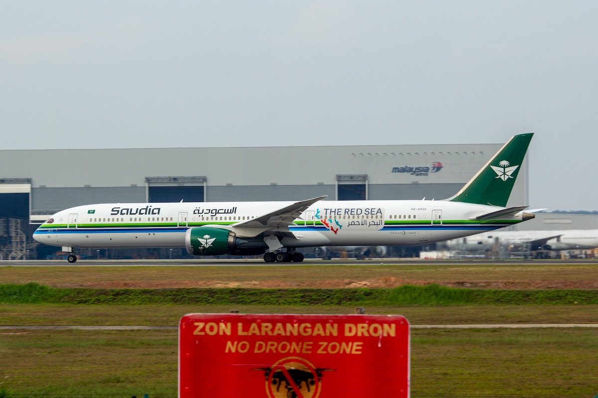 A Saudia Boeing 787 aircraft