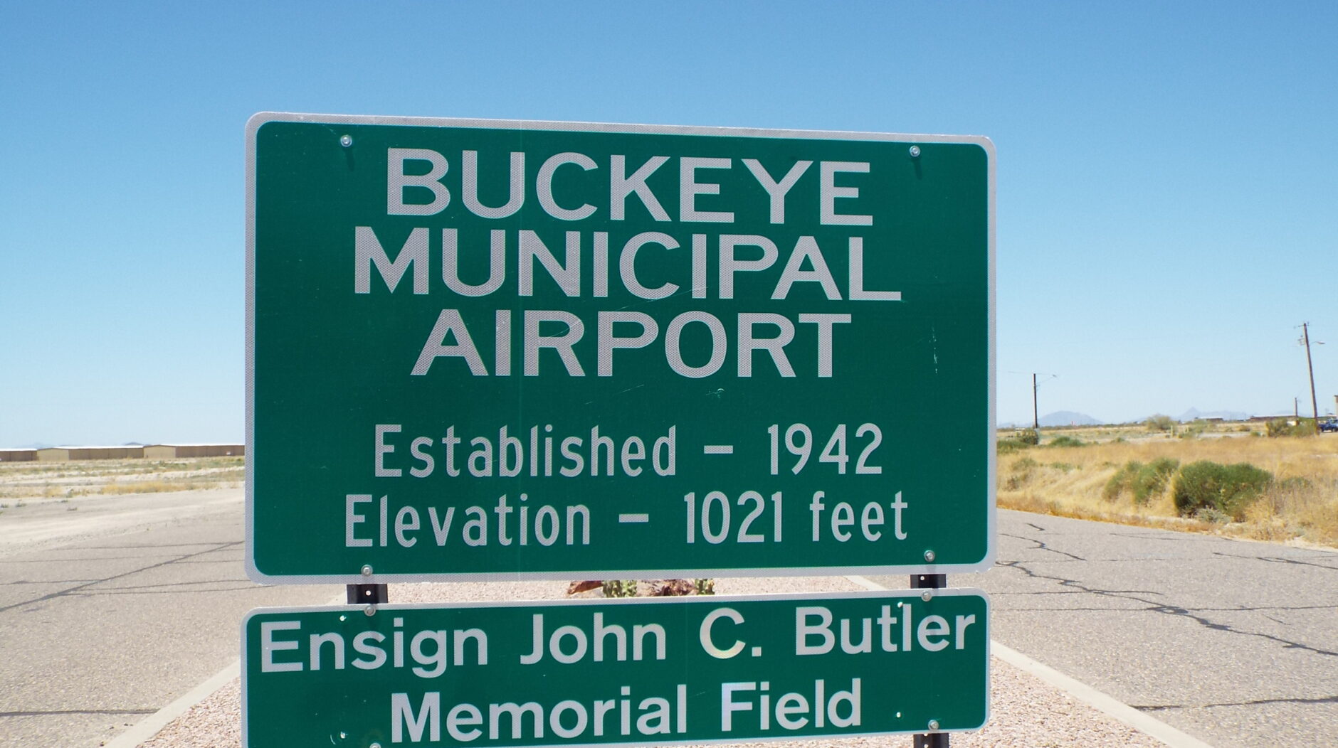 Entrance to the Buckeye Municipal Airport