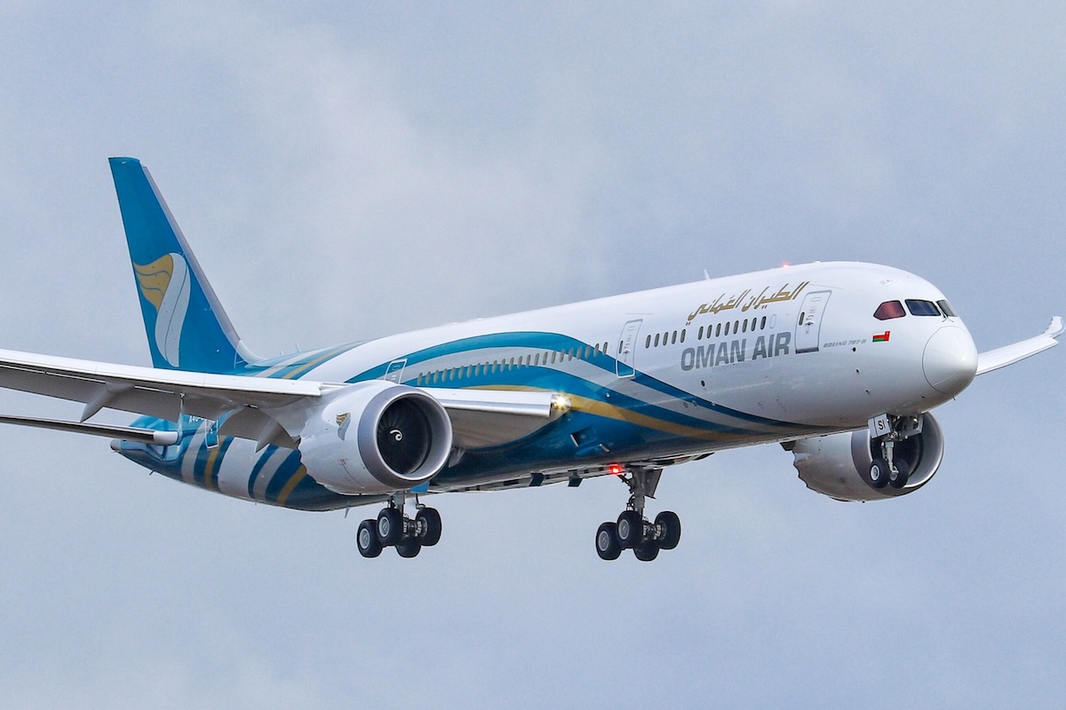 An Oman Air Boeing 787 Dreamliner