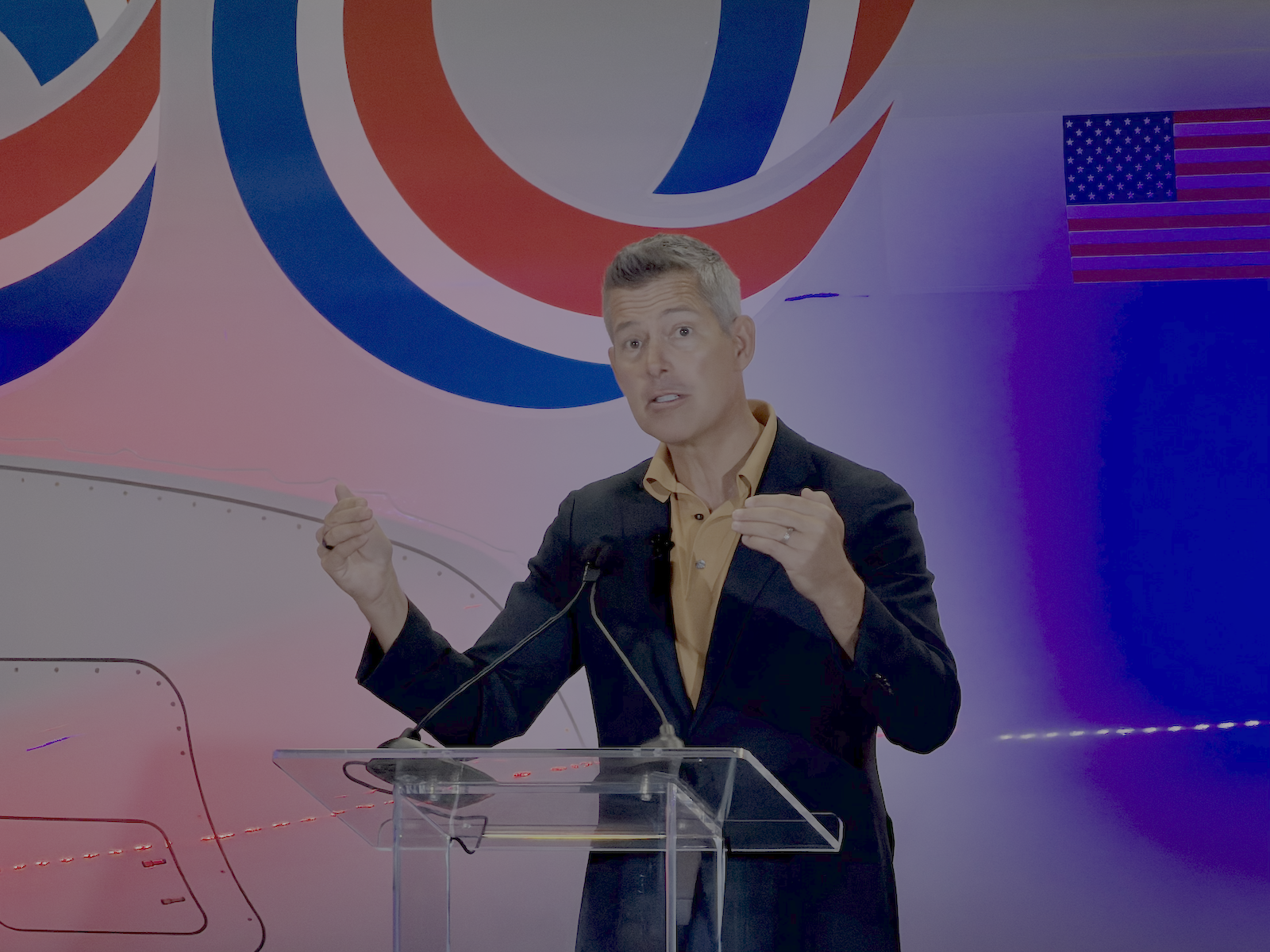 Transportation Secretary Sean Duffy speaks at an event in Fort Worth, Texas.